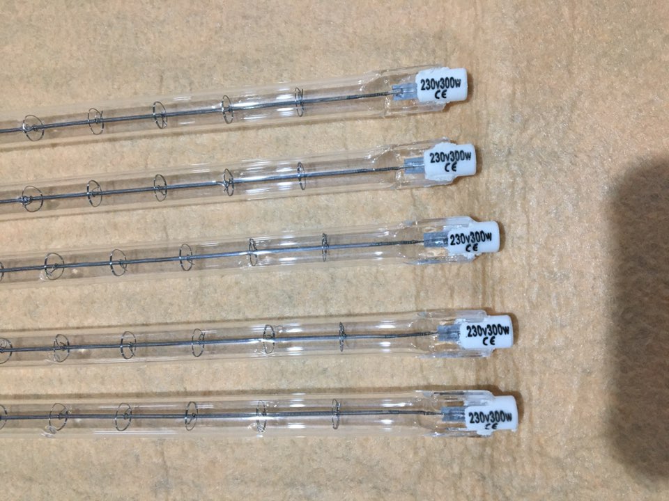 tungsten filament halogen tube heater