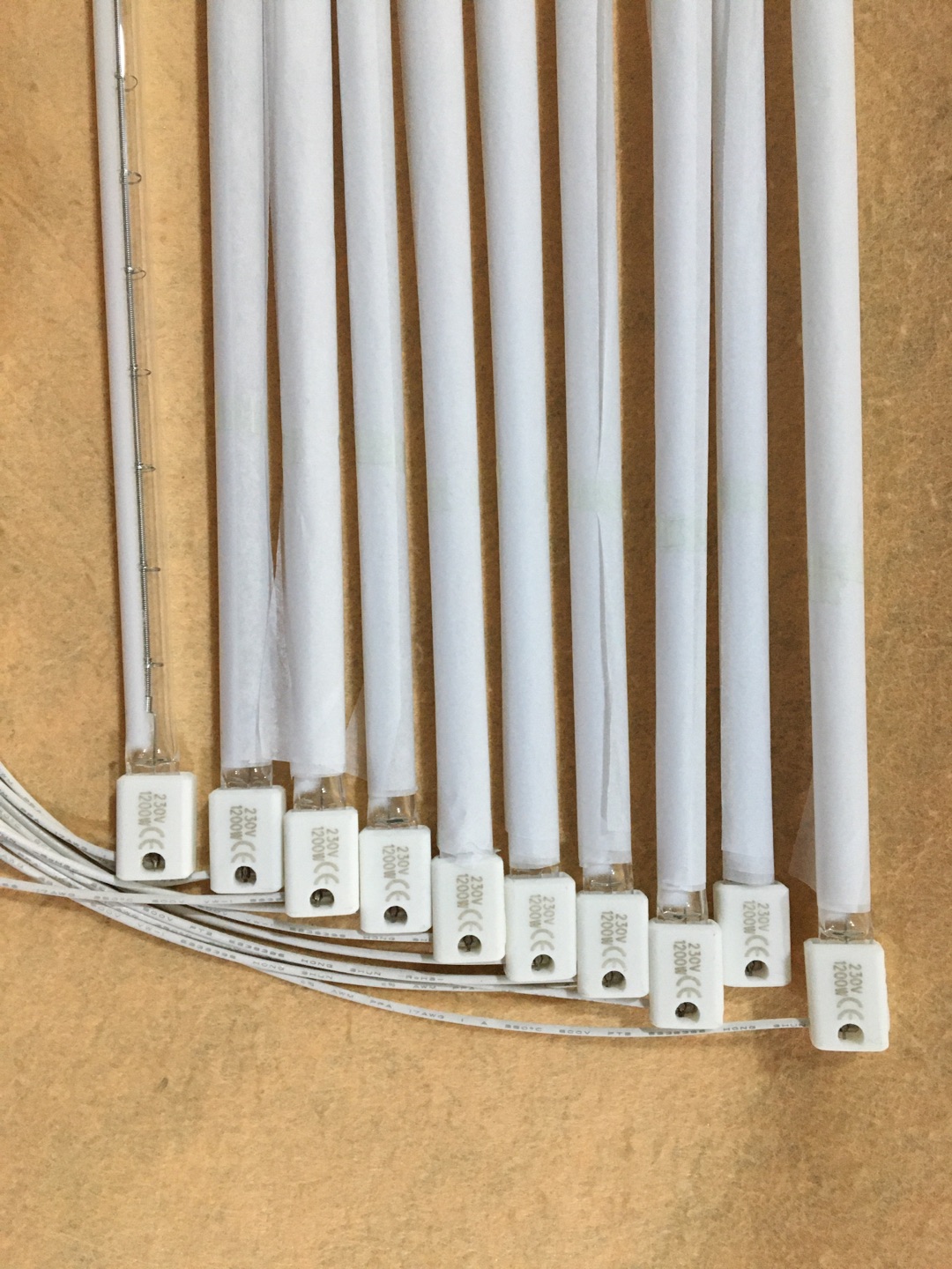 1000W 2000W 354mm zamienna lampa halogenowa na podczerwień