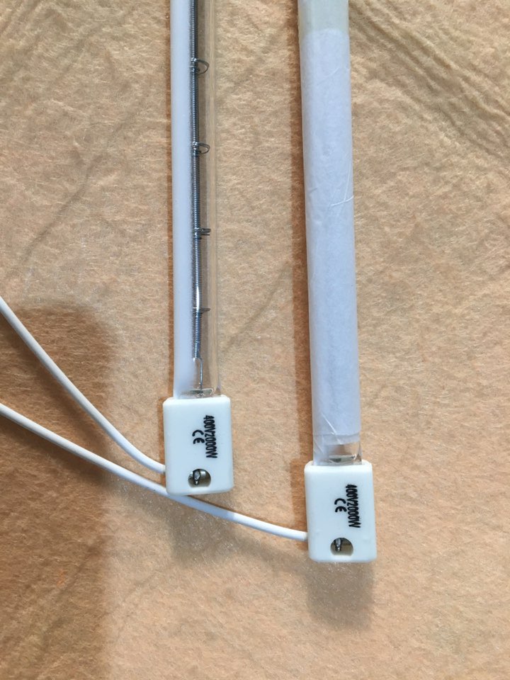 Quartz Infrared Halogen Lamp 850mm 415v 2000w for Flash Curing